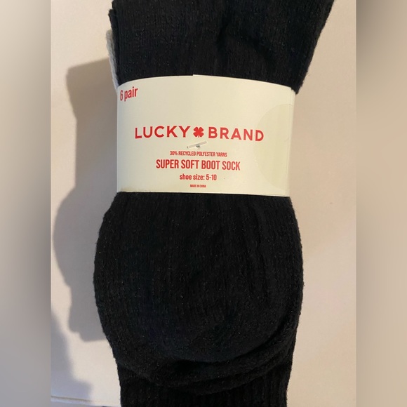 Lucky brand 6 pair boot socks size 5-10 - Picture 4 of 5